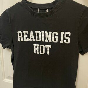 Reading is Hot crop top